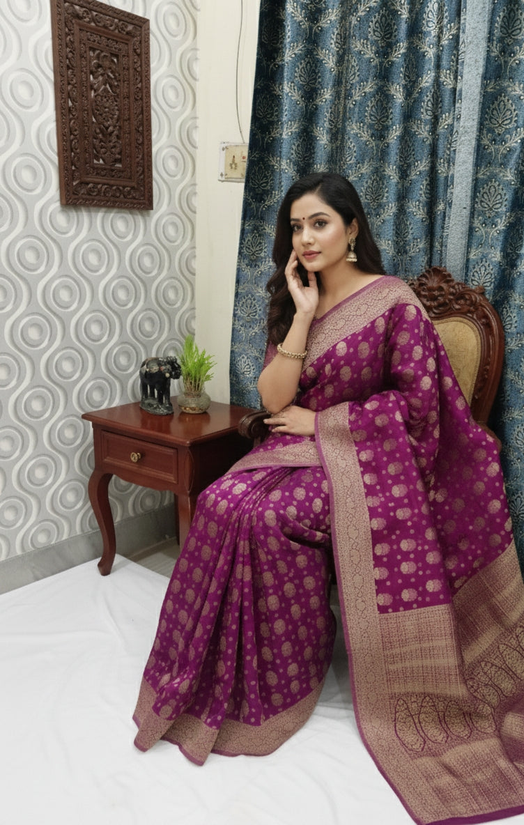 Georgette Banarasi Saree