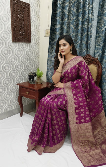 Georgette Banarasi Saree
